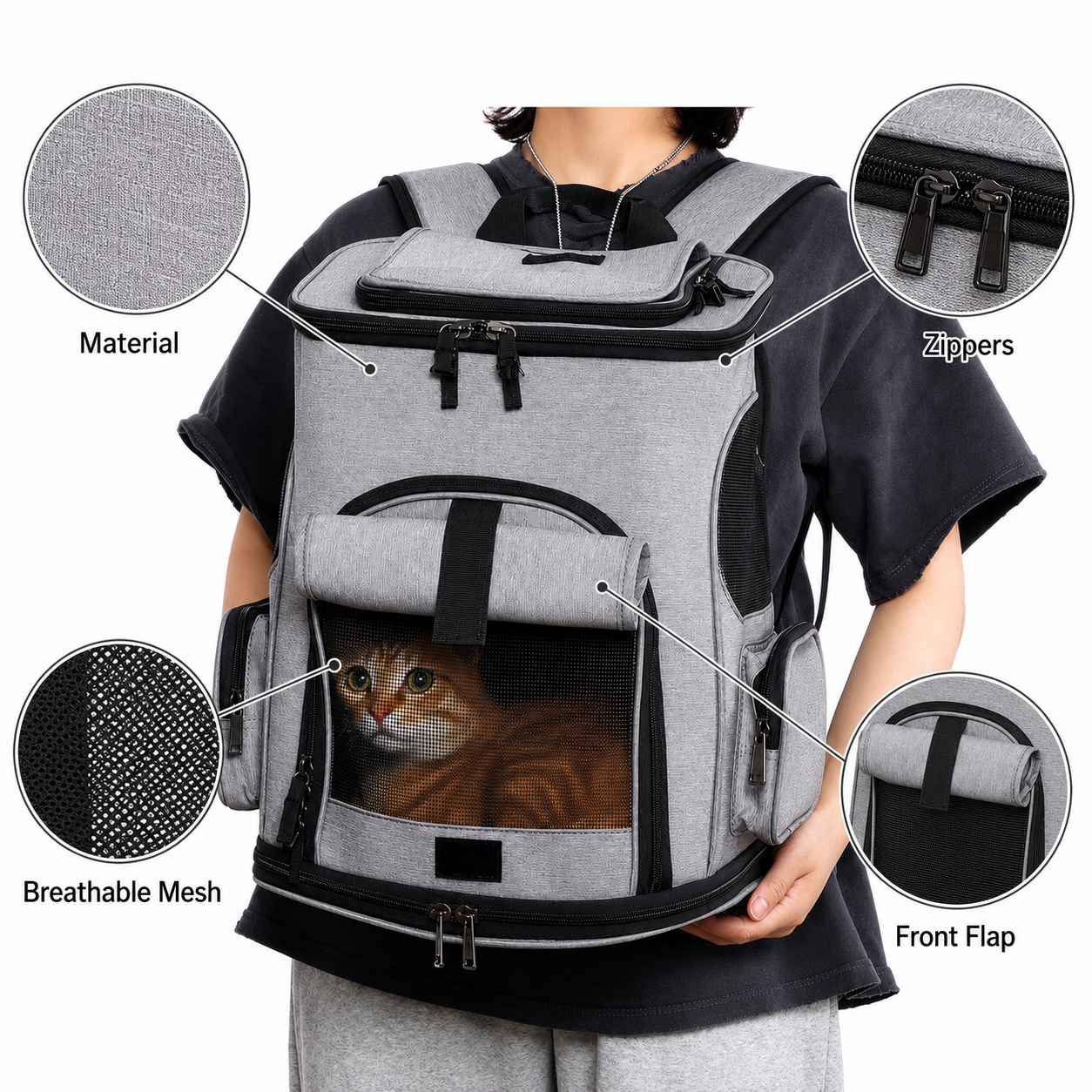 Expandable Cat Backpack + FREE Gift